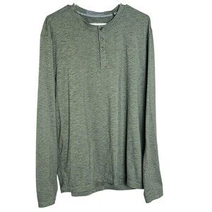Prana Breathe Performance Shirt Long‎ Sleeve Henley Shirt GRAY Mens X large